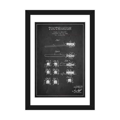 «Toothbrush Charcoal Vernis Blueprint», impression sur toile tendue