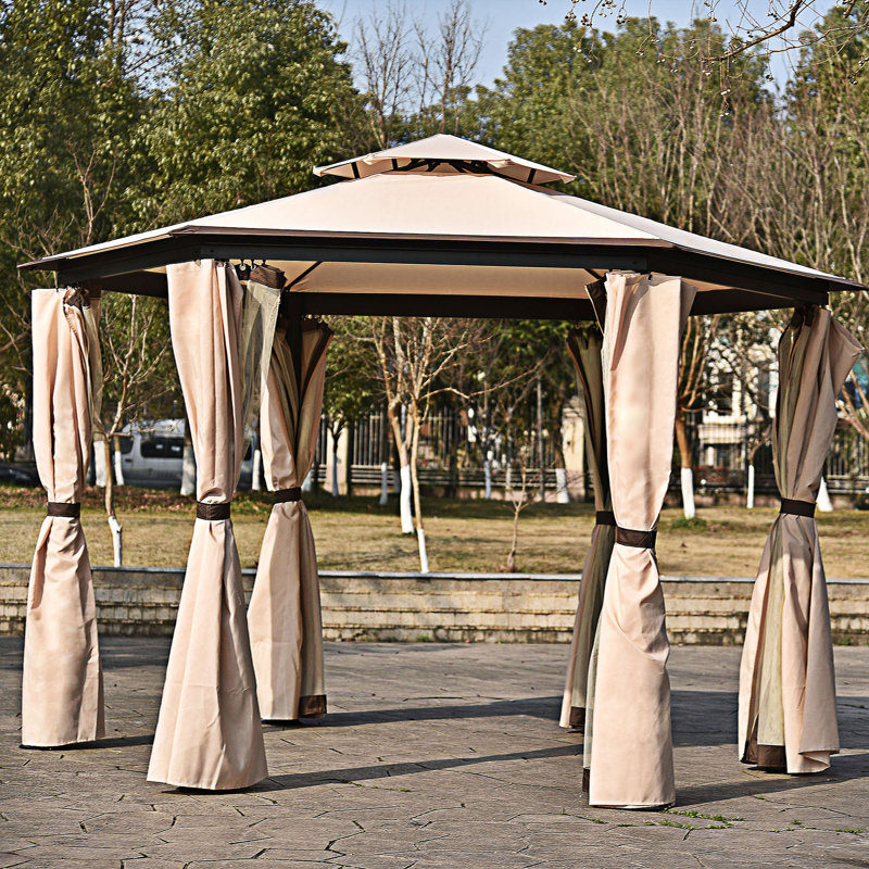 11,8 pi L 10,2 pi. D Pavillon de jardin en métal