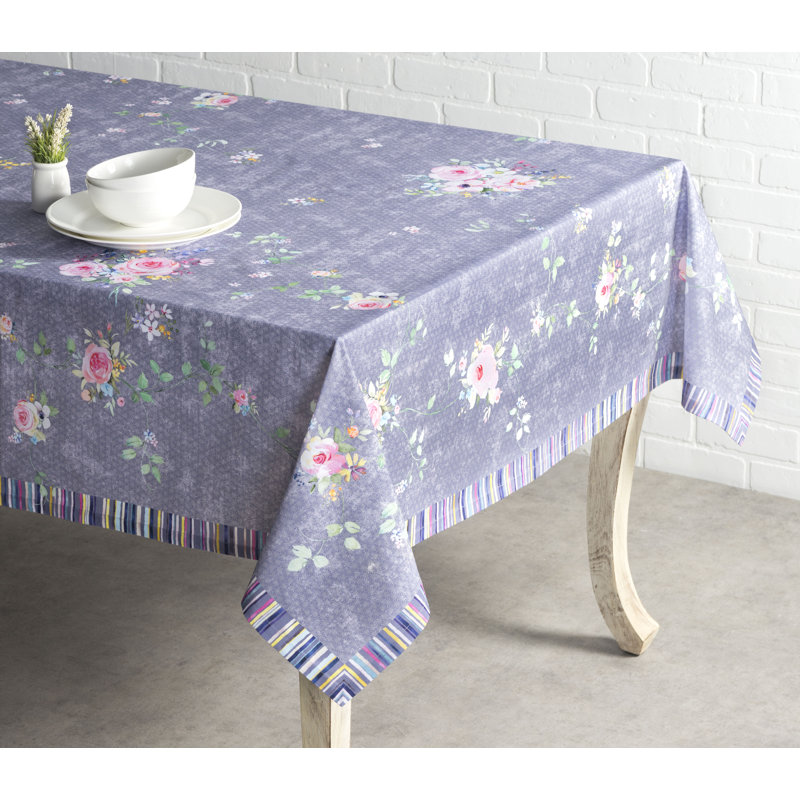 Maison d'Hermine Sweet Rose Lavender - Country Garden 100% Cotton Tablecloth - 54" x 54", 54" L x 54" W