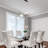 Chianti 43-in Height Adjustable ETL Certified Integrated LED Linear Chandelier with 2 Glass Shades