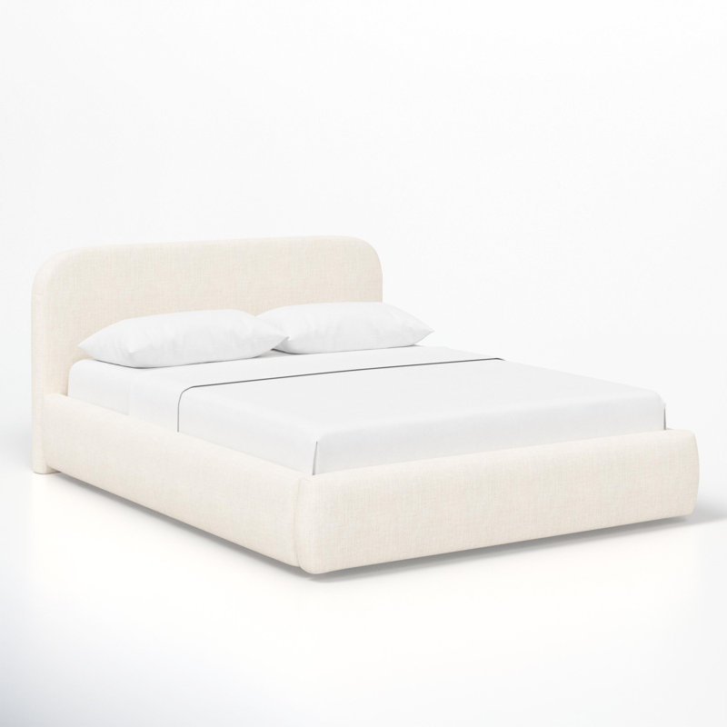 Daphne 37" Platform Bed, Cream, Full / Double