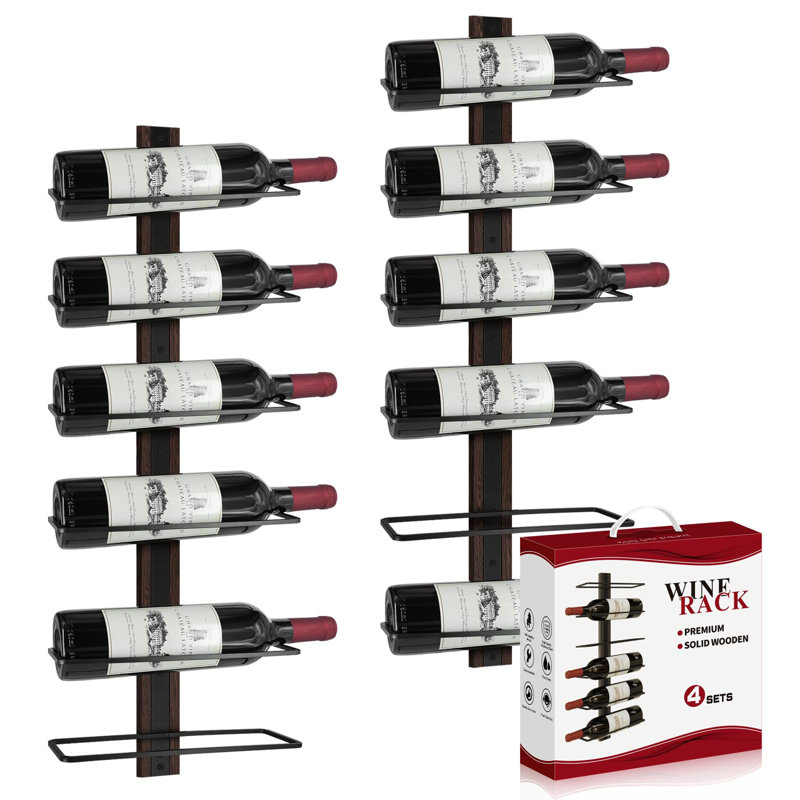 12 Bottle Wine Bottle Rack Black