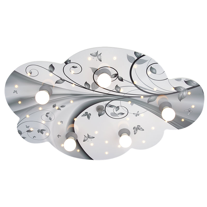 Dubreuil LED Flush Mounted Sconce, Silver/White