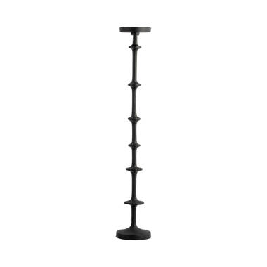 OUKANING 9Pcs Tall Candle Holder Black Floor Standing Candlestick