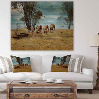 «African Elephants Panorama», photographie
