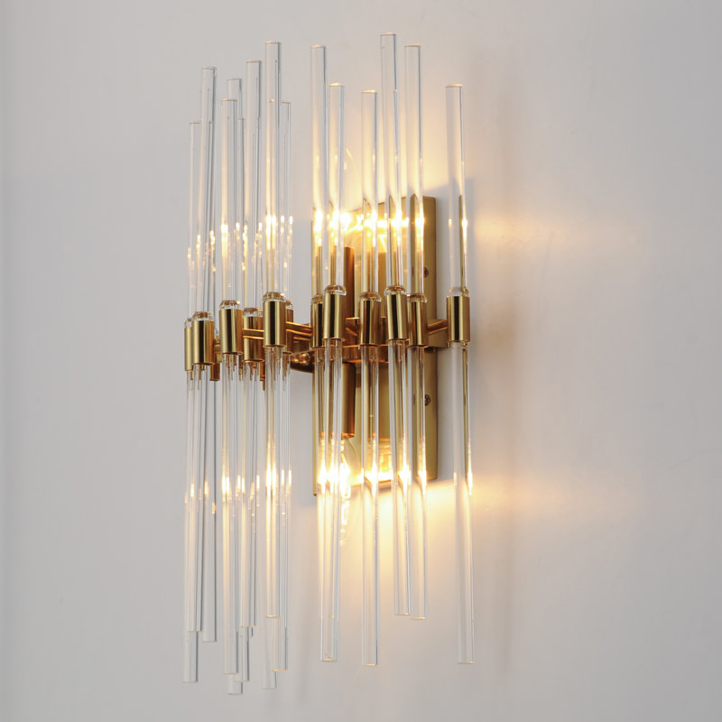 Sardor Steel Flush Mounted Sconce, Heritage Gold