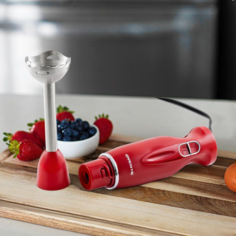 Red Stainless Steel Variable Speed Immersion Blender