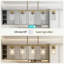 Lustre 5 lumières avec abat-jour en verre transparent et cadre en métal (sans ampoules)-130086507