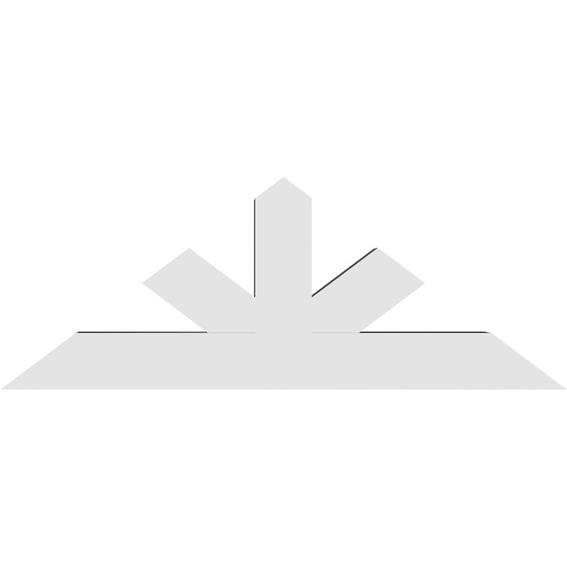 Support à pignon Saratoga, H 22,5 po x l 60 po (pas: 9/12), P 6 po x F 6 po, PVC