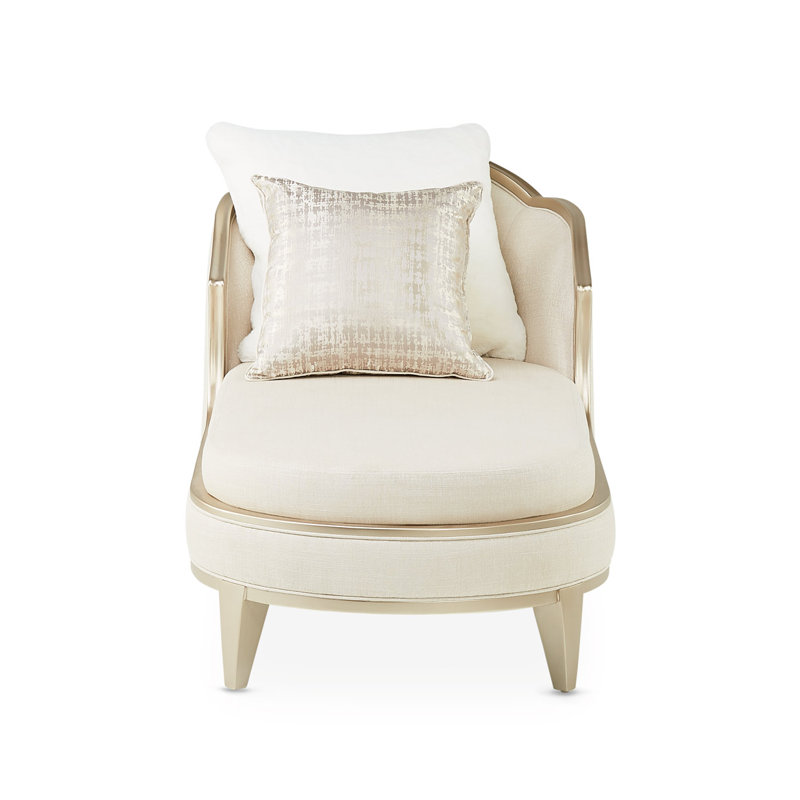 Villa Cherie Chaise Lounge, Pearl 100% Polyester