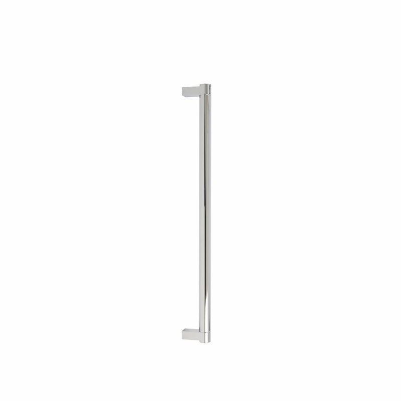 Emtek Select Appliance Pull 12" Center-to-Center w/ Rectangular Stem & Smooth Pull (Concealed Surface Mount), Polished Nickel