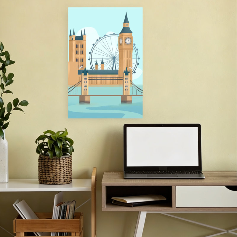 London Abstract Contemporary Architecture City Wall Art Print, 45.72cm H x 30.48cm W