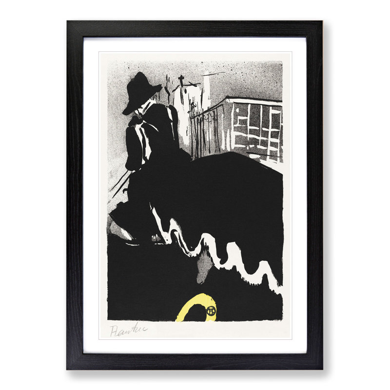 Last Ballad by Henri de Toulouse-Lautrec - Picture Frame Painting, 36cm H x 27cm W x 2cm D, Black Framed