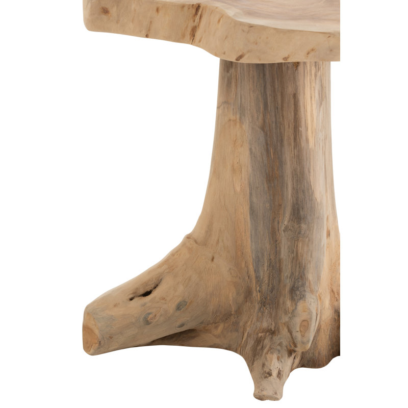 Basquez Solid Wood Abstract End Table