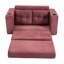Lit extensible 2 en 1, canapé-lit escamotable pour le salon, velours côtelé doux, coussins en mousse viscoélastique haute densité, deux porte-gobelets et poches latérales, aucun lit double à assembler requis