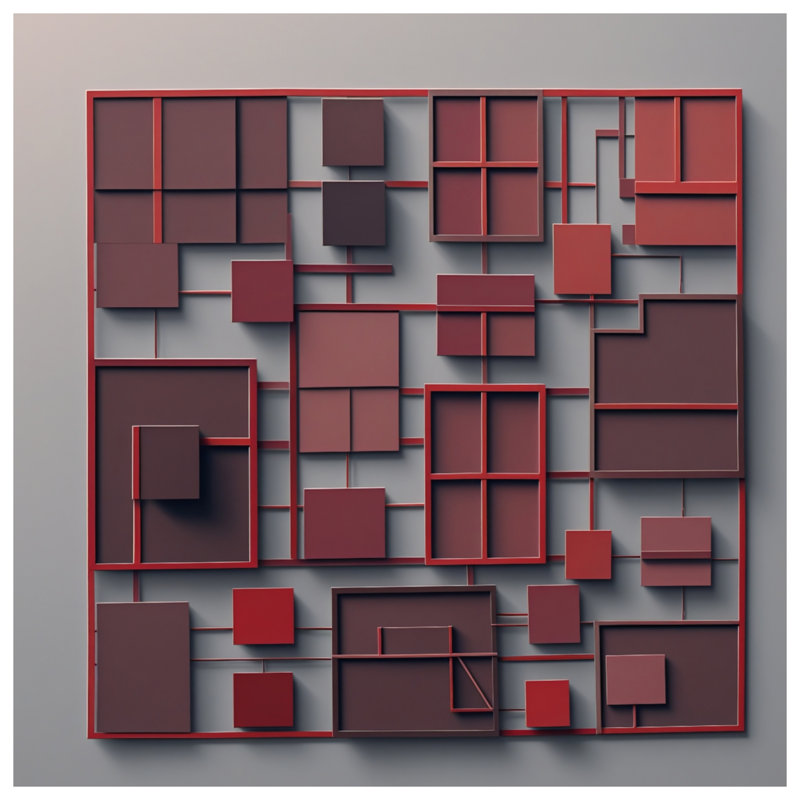 Couvertures carrés rouges, L 50 po x H 60 po