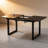 55.51" to 70.86" Extendable Rectangular MDF & Metal Dining Table, Seats 4-6
