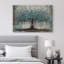 "Abstract Forest Blue Tree Serene Modern Rustic", reproduction d'art sur toile encadrée-107907642-107907641