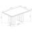 7pc Dining Set Rectangular Marble-like Tabletop Dark-finished Base Upholstered Chairs