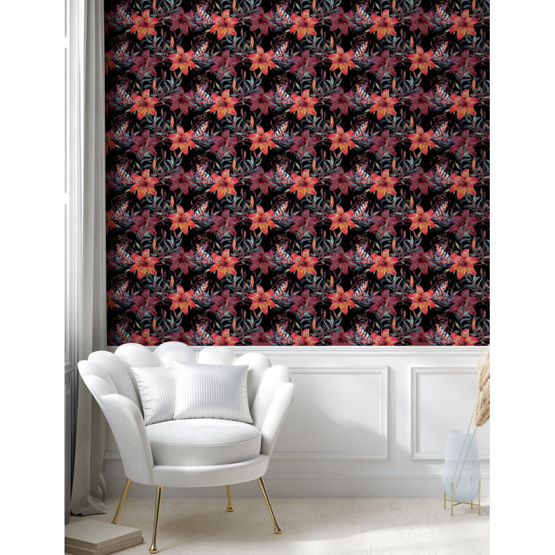 Reynard Roll, 100" L x 13" W, Charcoal Gray/Vermilion