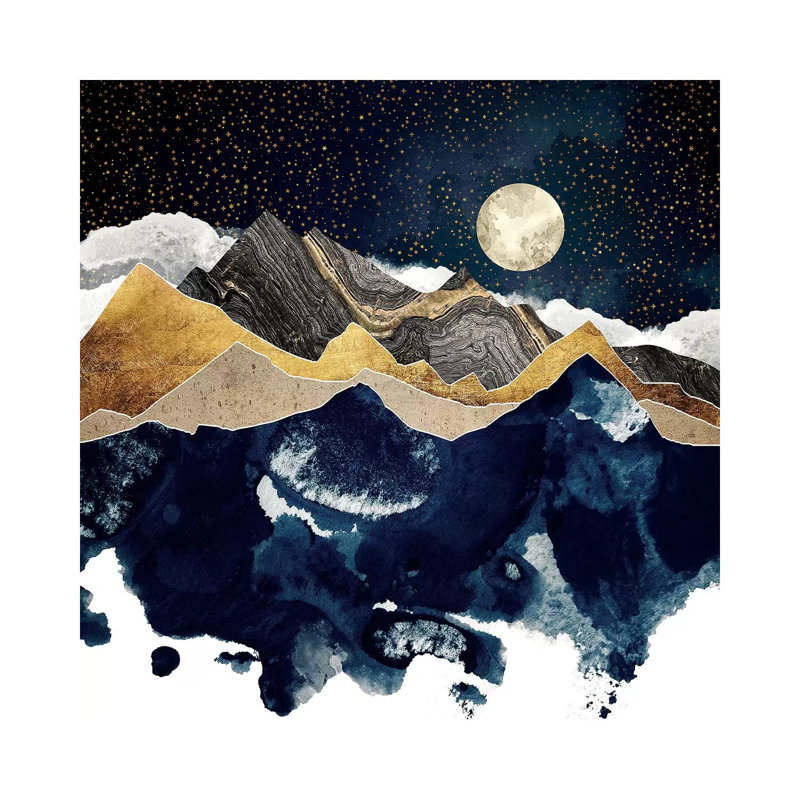 Midnight Winter - imprimé, H 37 po x l 37 po x P 1,5 po, Toile tendue