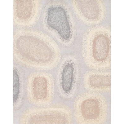 Hand Knotted Abstract Area Rug in Beige/Blue