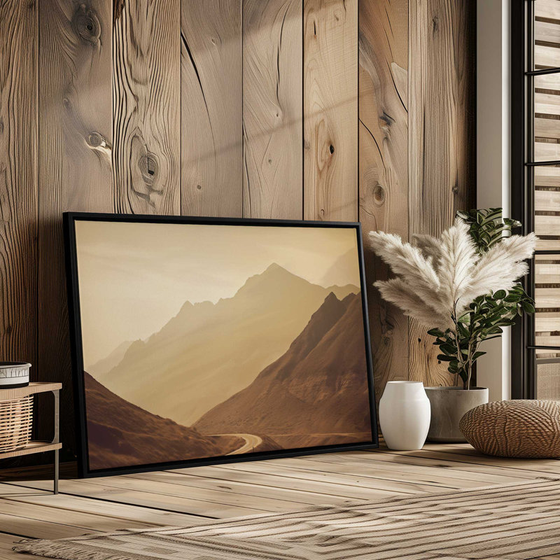 Impression sur toile Peaceful Mountain Drive II, Cadre blanc, 1, H 24,75 po x l 36,75 po x P 1,75 po