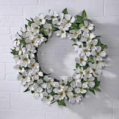 20" Polyester Dogwood Wreath