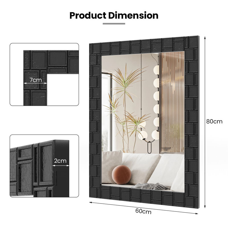 Solid Wood Rectangle Mirror
