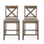 Ensemble de 2 tabourets rembourrés en bois avec dossier en croix-1790366325-1790366320