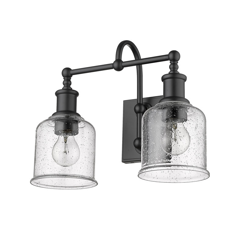 Regenia 2-Light Dimmable Vanity Light, Matte Black