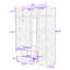 Armoire autoportante élégante avec miroir pleine longueur, tiroir verrouillable et armoire supérieure Mhapankar-1525130840