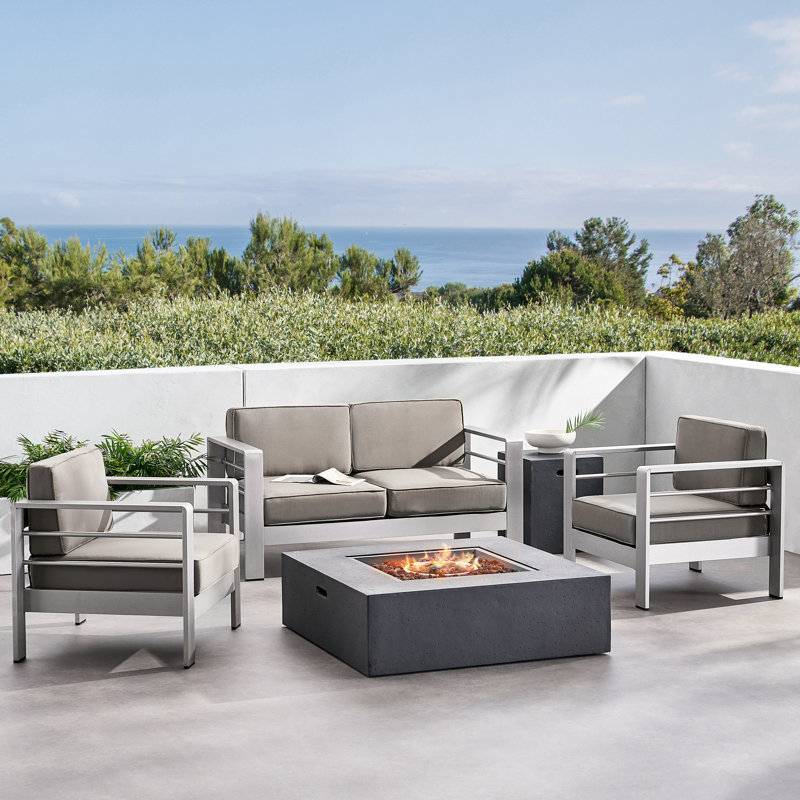 4 - Person Patio Conversation Set with Cushions