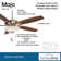 52" Mojo 5 - Blade LED Standard Ceiling Fan with Pull Chain and Light Kit Included