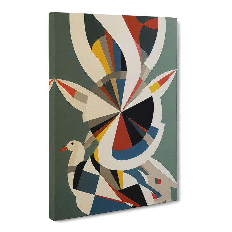 Goose Geometric - Wrapped Canvas, 60cm H x 40cm W x 3cm D