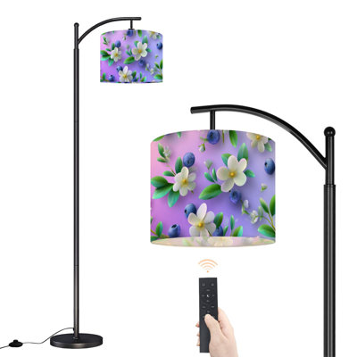 Lampe sur pied PeeNoke Arc Blueberry Green Leaves