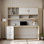Bureau d'ordinateur 71 po avec huche, prise de courant et 3 tiroirs Adonia Adonia