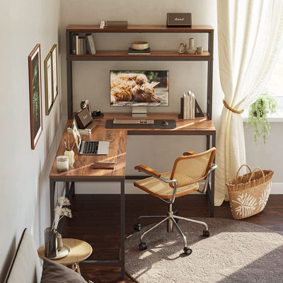 Uchida L-Shape Desk with Hutch