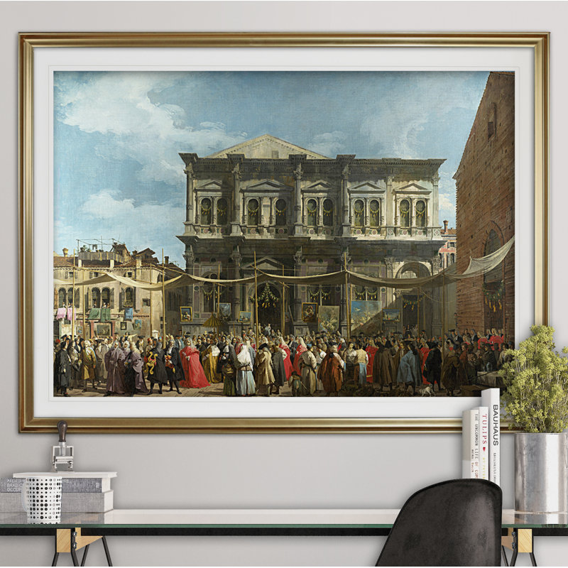 « the fête of st lune », impression, H 31 po x l 43 po x P 1,5 po, Cadre doré