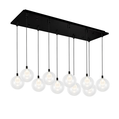 Luminaire suspendu multicolore en verre opale 29 lumières Bolla