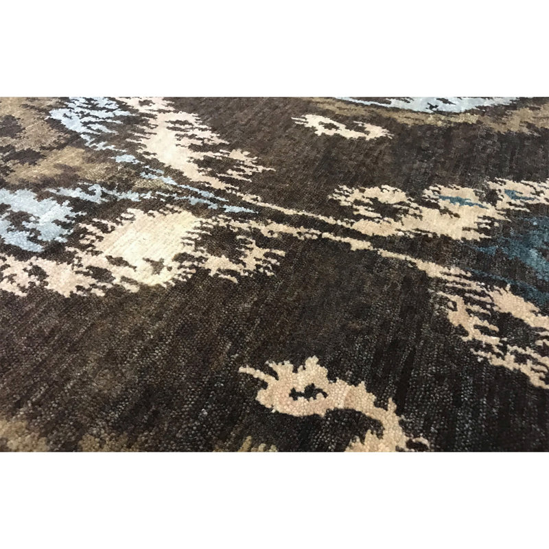 Himalayan Abstract Area Rug in Brown