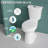 21" Extra Tall Toilet Compact Two Piece Toilet for Seniors, 1.1/1.6 GPF Tornado Dual Flush, MAP 1000g, White-113957691