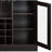 -colored Wine Server - Construction With Glass Front Door Storage Cabinet Cooler Compartment Keeping Wines At Optimal Temperature