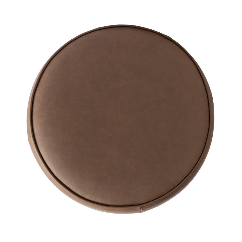 Sinclair Round Ottoman,  Maestro Cigar, Sienna Brown