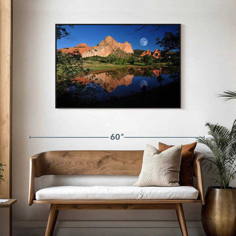 Jardin du lac des Dieux, Cadre flottant noir, 43 po x 29 po