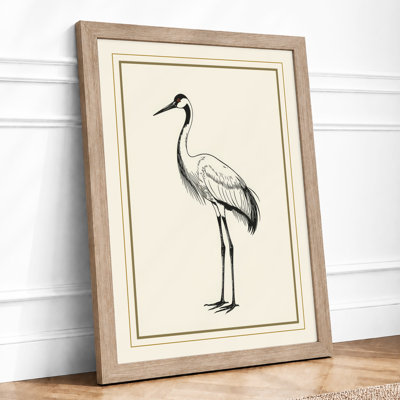 Standing Crane Minimalist - Print