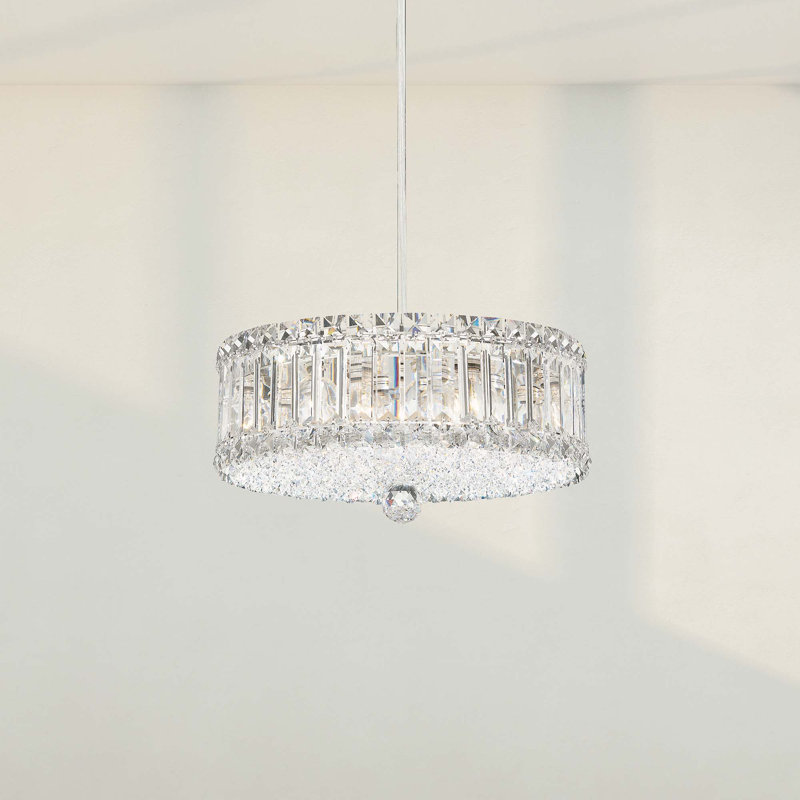 Plaza Glass Chandelier, 6.5" H x 14.5" W x 14.5" D, Heritage Crystal