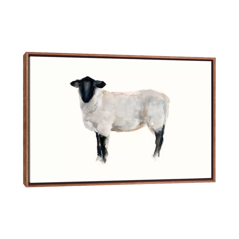 "Farm animal Study I" par Ethan Harper, reproduction d’art, H 32 po x l 48 po x 1,5 po, Toile avec cadre en bois classique