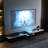 Demarre Modern TV Stand for Projector, Faux Marble Media Console with Drawers, Pre-assembly-1957539221