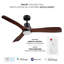 Ventilateur de plafond intelligent Nashville